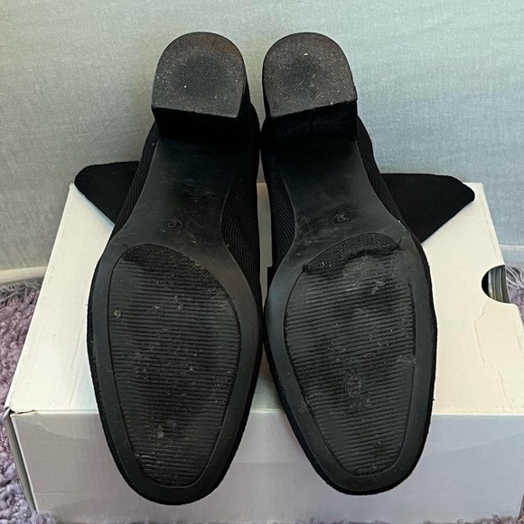 Black knit ankle booties / sock boots - Picture 6 of 6